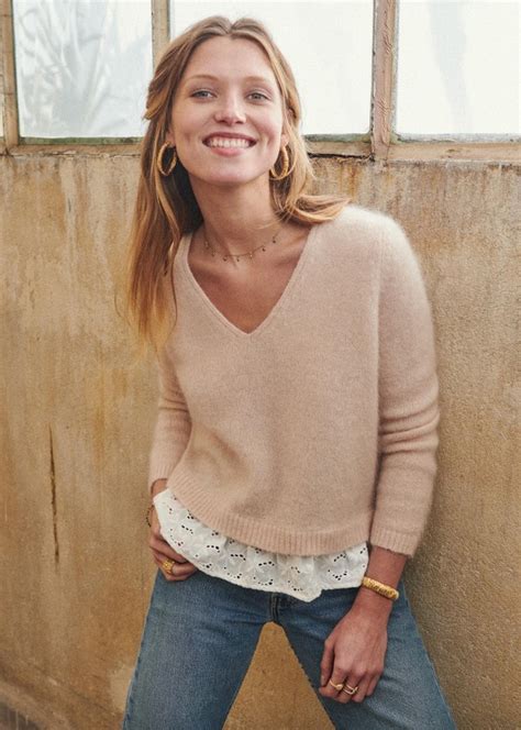 Camisola Alfred Nude Kid Mohair Sézane