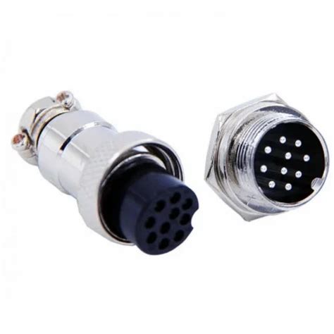 GX16 10 Pin Circular Aviation Socket Plug Male And Female Panel