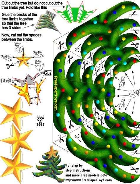 Christmas Tree Free Paper Toy Template