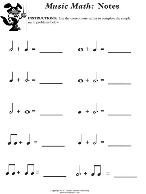 Beginner Free Printable Music Theory Worksheets