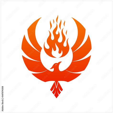 Flying Phoenix Fire Bird Abstract Logo Design Vector Template Dove