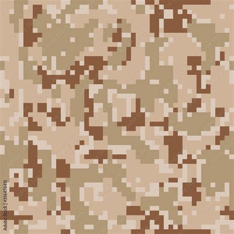 Pixel Camouflage Seamless Digital Camo Pattern Military Texture