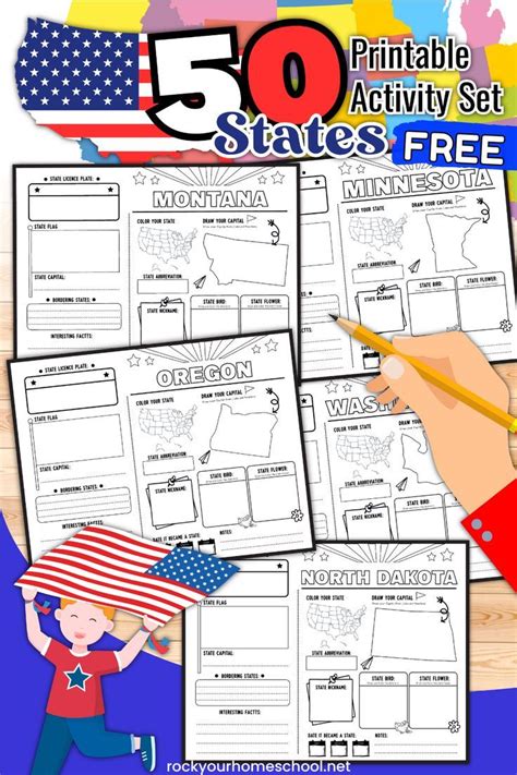 50 States Printable Activities Set For Fantastic Geography Fun Artofit