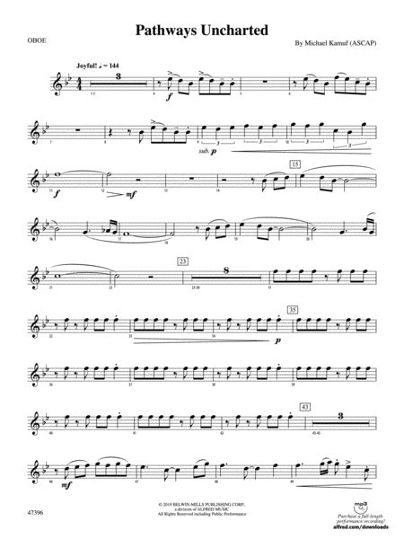 Pathways Uncharted Oboe Concert Band Digital Sheet Music Sheet