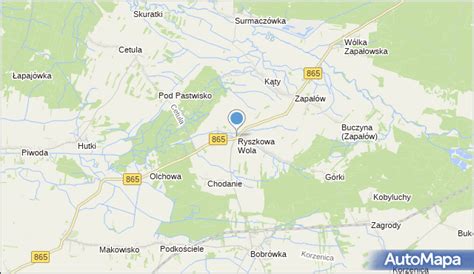 Mapa Ryszkowa Wola Ryszkowa Wola Na Mapie Targeo