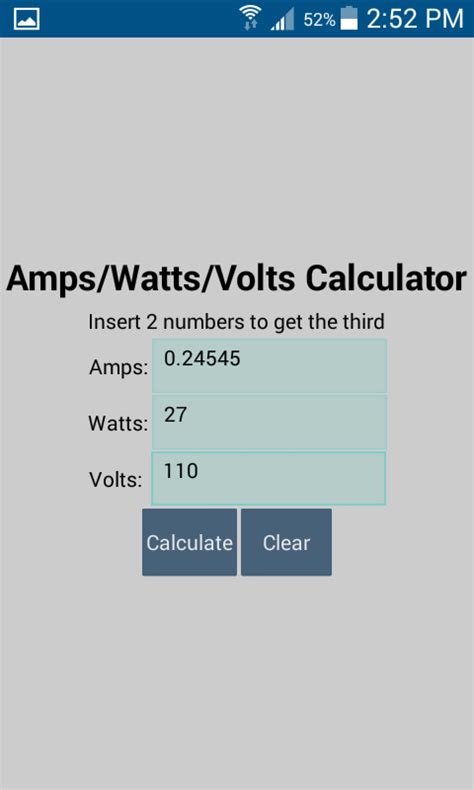 Volt Amps To Watts Calculator