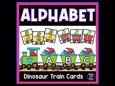 Dinosaur Alphabet Train Alphabet Cards Letter Recognition