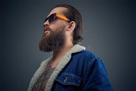 Portrait Of Bearded Man In Sunglasses Stock Image Image Of