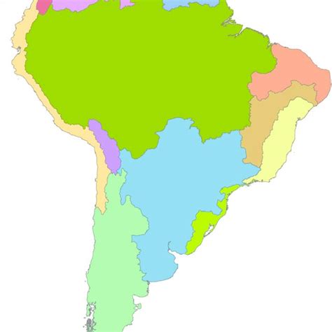 Major River Basins And Basin Complexes Of South America Amazon