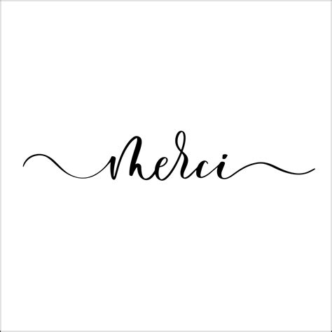 Merci Hand Lettering Inscription Label Sticker Vector Art At