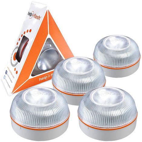 4x HELP FLASH luz de emergencia AUTÓNOMA señal v16 de