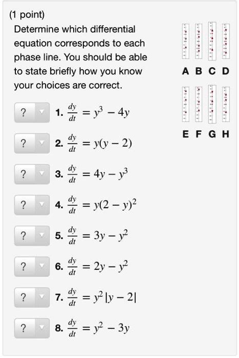 Solved Point Determine Which Differential Equation Corresponds To