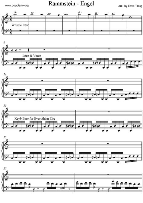 Spinne Konsonant Verdächtig Rammstein Klavier Piano Sheet Music Tier