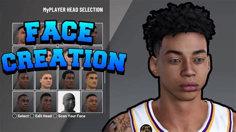 Nba 2k20 Face Creation Youtube