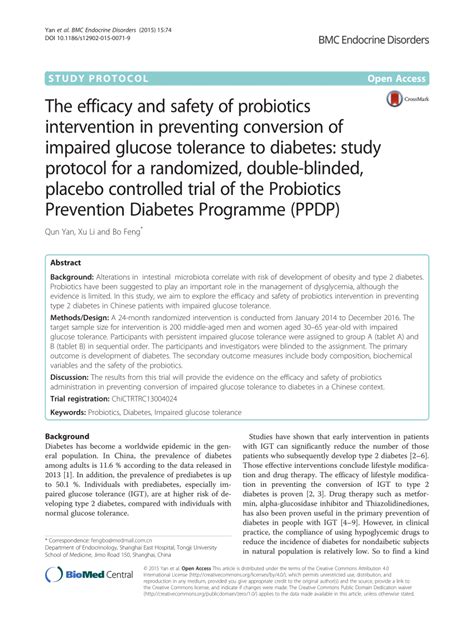 Pdf The Efficacy And Safety Of Probiotics Intervention In Preventing