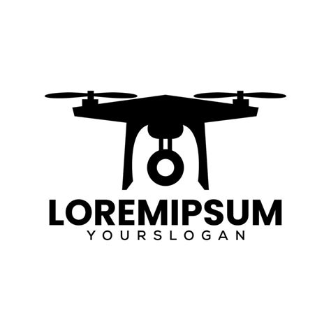 Silhouette Drone Logo Design Template 21007866 Vector Art At Vecteezy