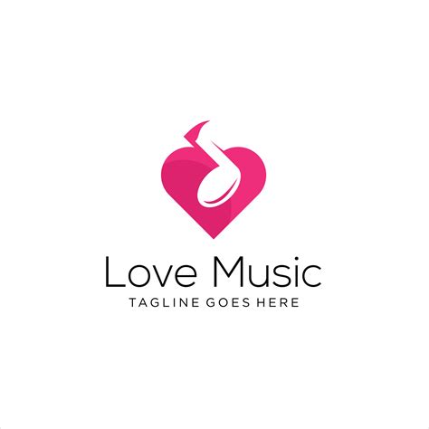 Love Music Logo Template Love For Music Design 46528592 Vector Art At Vecteezy