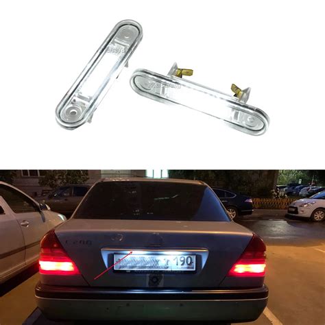 2pcs Error Free Canbus LED License Plate Number Light Lamp For Benz E