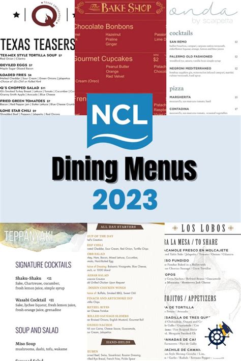 Ncl Menus Ncl Cruise Ncl Ncl Epic