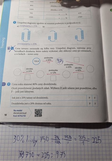 Zadanie 6 Prosze Z Obliczeniami Takimi Jak Na Dole Brainly Pl