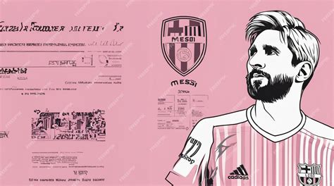 Premium AI Image | Leonel Messi pink jersey concept art