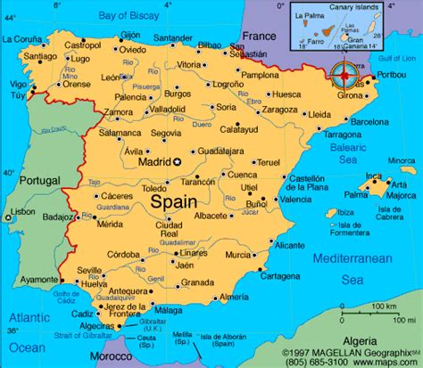 Spain Map: Regions, Geography, Facts & Figures | Infoplease