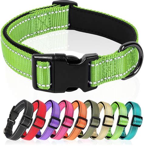 Ibenzoa® Verstelbare Neopreen Gevoerde Reflecterende Hondenhalsband