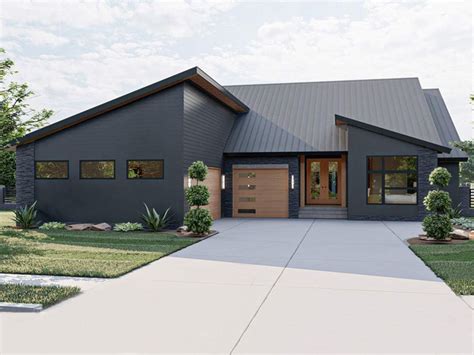 050H-0443: Modern Ranch House Plan | Modern house plan, House plans ...