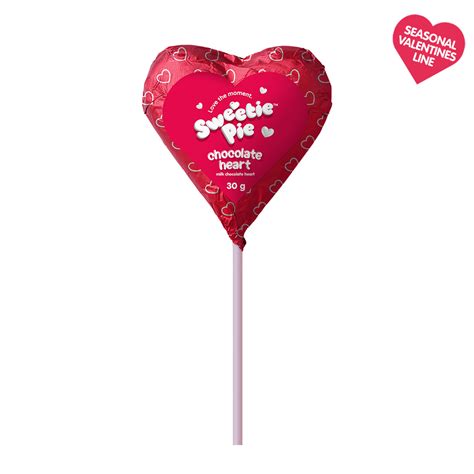 Sweetie Pie Chocolate Heart Lolly Beyers Chocolates