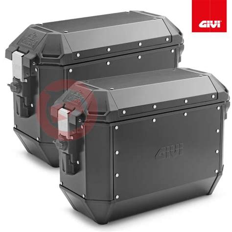 COPPIA SET KIT VALIGIE LATERALI 36L IN ALLUMINIO BLACK LINE GIVI