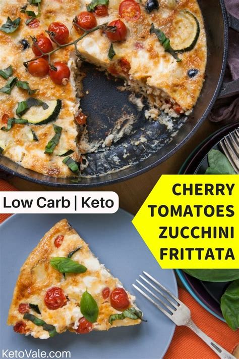 Zucchini Cherry Tomatoes Frittata Low Carb Recipe Keto Vale