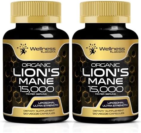 Lions Mane Supplement Capsules 120 Count Mushroom Supplement Brain Supplements For Memory