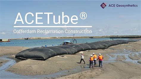 Geotextile Tube Cofferdam Reclamation Construction Youtube