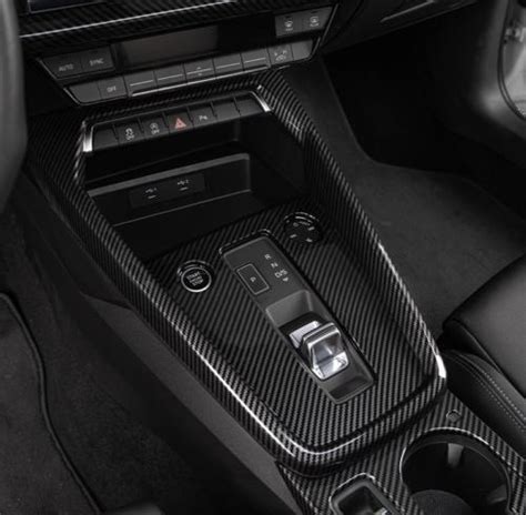 For Audi A Carbon Fiber Style Central Console Gear Shift