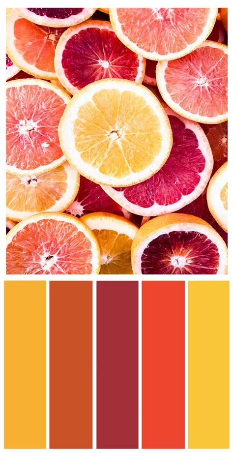 Citrus Tones For 2020 Color Palette Pink Peach Colour Combinations