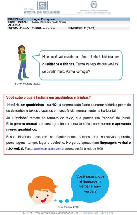 Linguagem Verbal E Não Verbal Atividades Com Gabarito