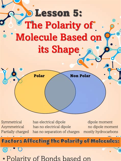 Lesson 5- The Polarity of Molecule Based on Its Shape | PDF | Chemical ...