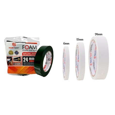 Jual Double Tape Isolasi Bolak Balik Nachi Ukuran 6mm 12mm 24mm