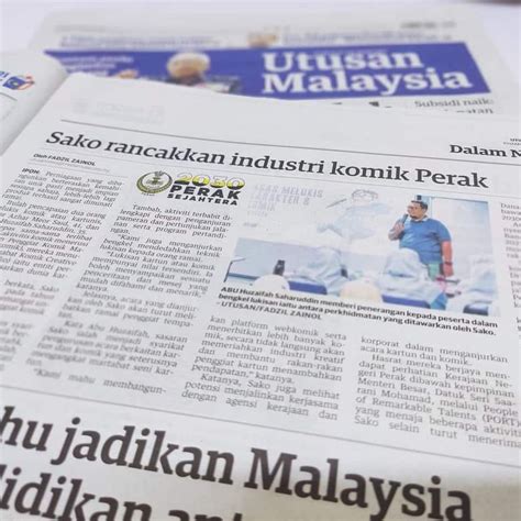 Utusan Malaysia Sako Plus Rancakkan Industri Komik Kartun Perak Sako