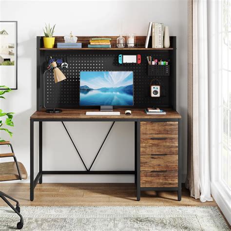 Tribesigns Inches Computer Desk Home Office Desk With Drawers