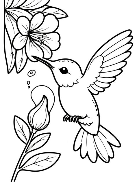 Desenho De Beija Flor Facil - 5