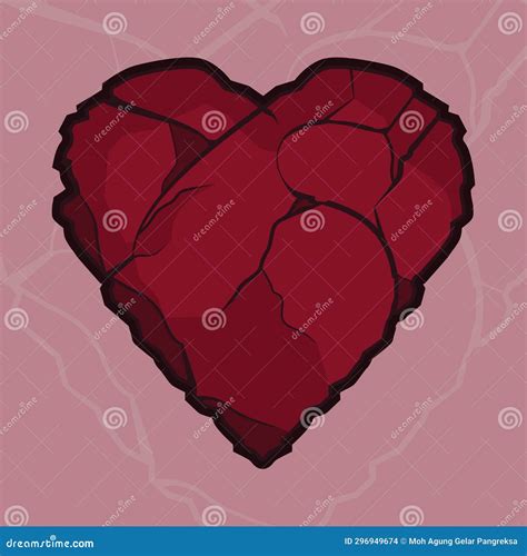 Stone Illustration In Heart Shape Vector Stock Vector Illustration Of Stone Nature 296949674