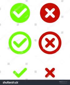 Set Green Red Check Mark Icons Stock Vector (Royalty Free) 560791363 ...