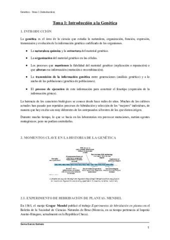 Tema Introduccion A La Genetica Genetica Pdf