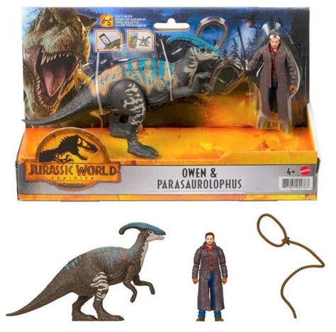 Boneco E Dinossauro Articulado Jurassic World Dominion Cm