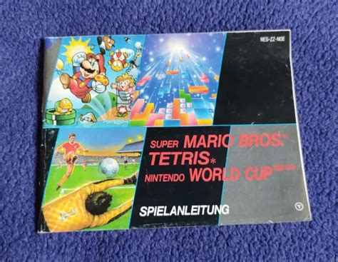 ORIGINAL SPIELANLEITUNG NES Mario Bros Tetris World Cup EUR 5 99