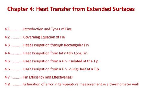 Ppt Chapter Heat Transfer From Extended Surfaces Powerpoint