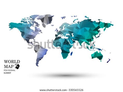 Polygonal World Map Vector Stock Vector Royalty Free 330565526