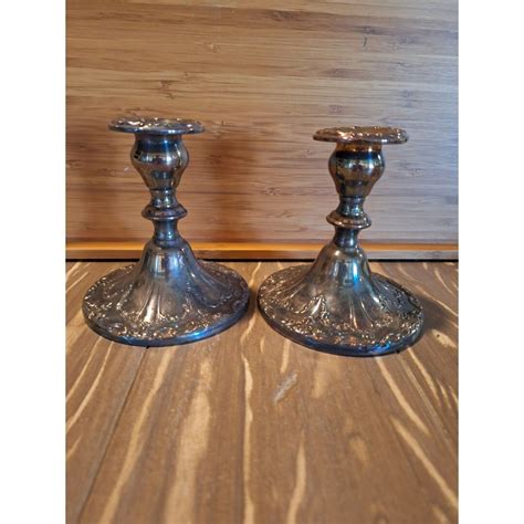 Gorham Electroplated Chantilly Candlesticks Set Of Etsy