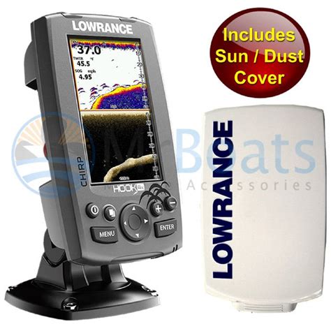 LOWRANCE HOOK 4X FISHFINDER SUN COVER Hybrid Transducer Fish Finder